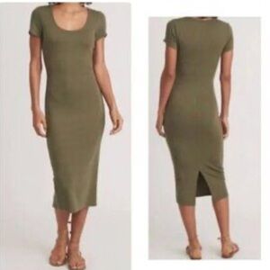 Marine Layer Olive Midi Dress